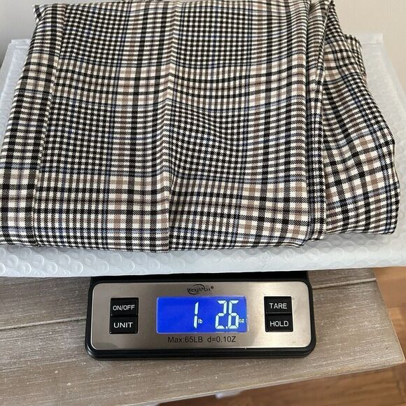 Ann Taylor Plaid Dress Pants Trousers Brown Blue Cream Size 10 - Picture 12 of 12